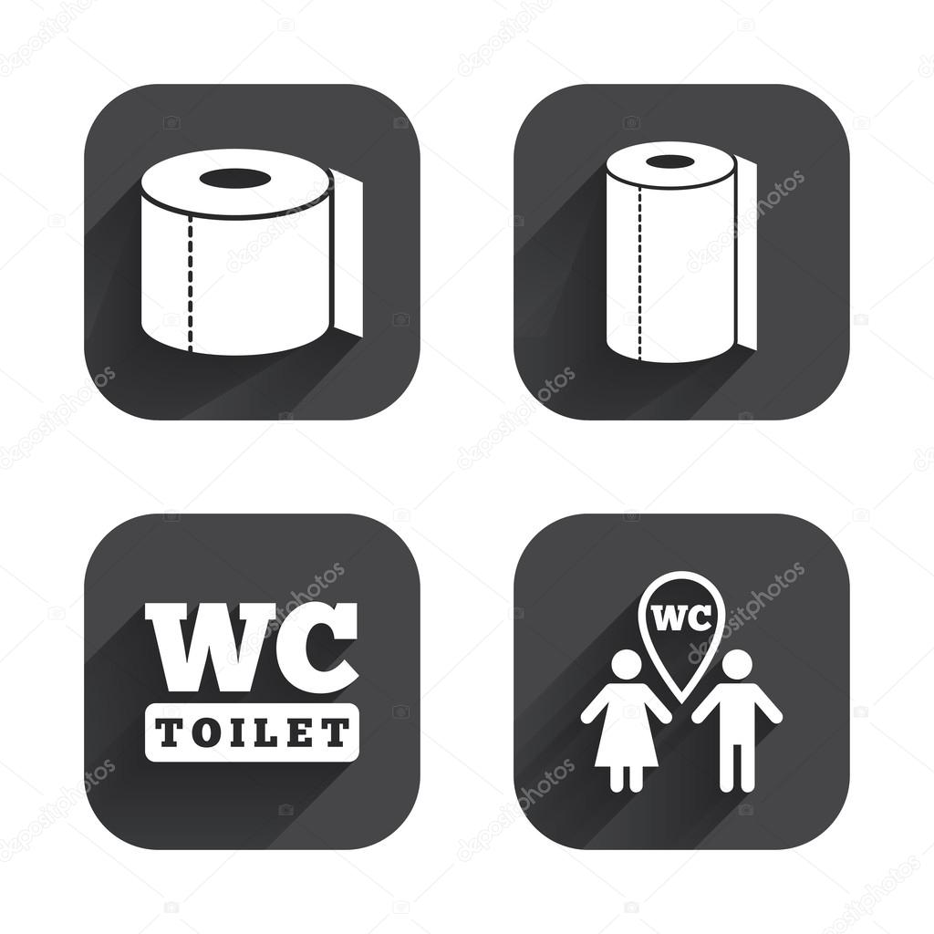 Toilet paper icons.
