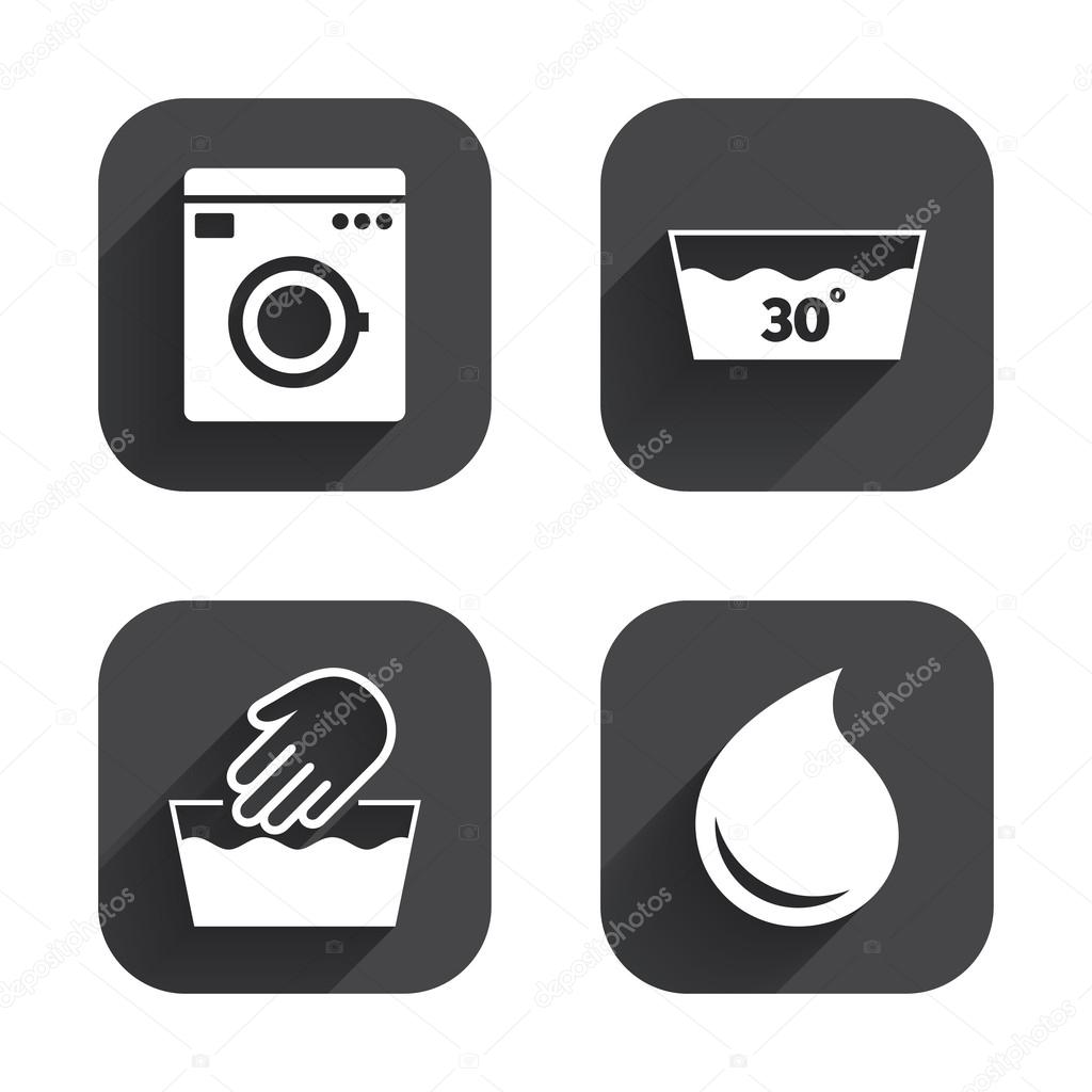 Wash icons. Machine washable