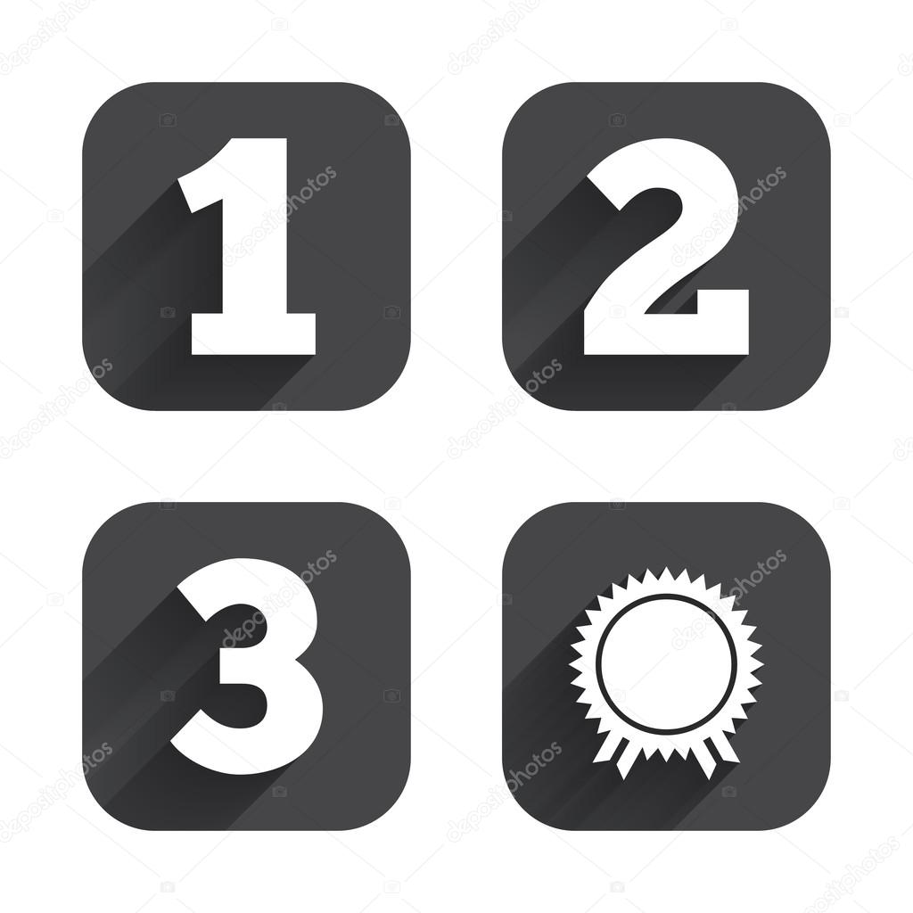 First, second and third place icons. Stock Vector Image by ©Blankstock ...
