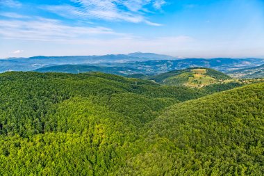Karadağ dağlar havadan görünümü