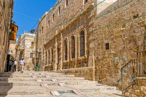 Escadaria rua em Jerusalém — Fotografia de Stock