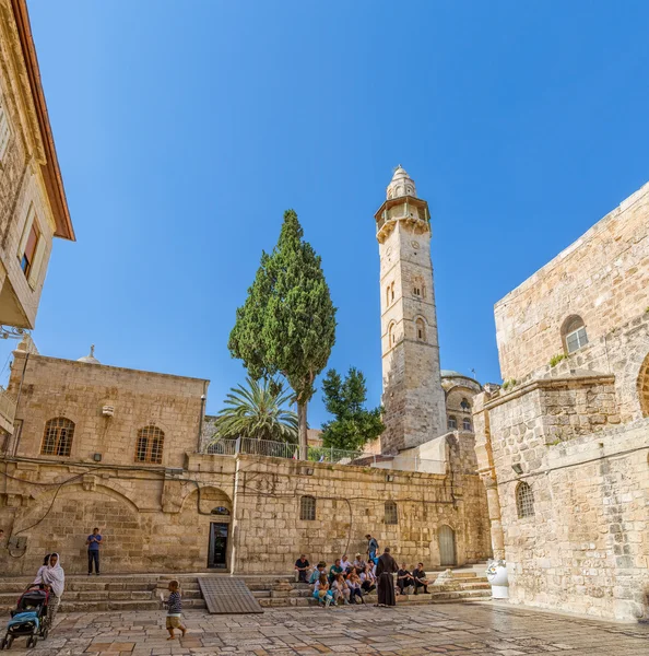 Minarete de mezquita Omer en Jerusalén —  Fotos de Stock