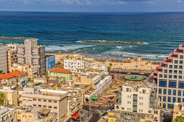 Vista aérea de Tel Aviv riviera — Foto de Stock