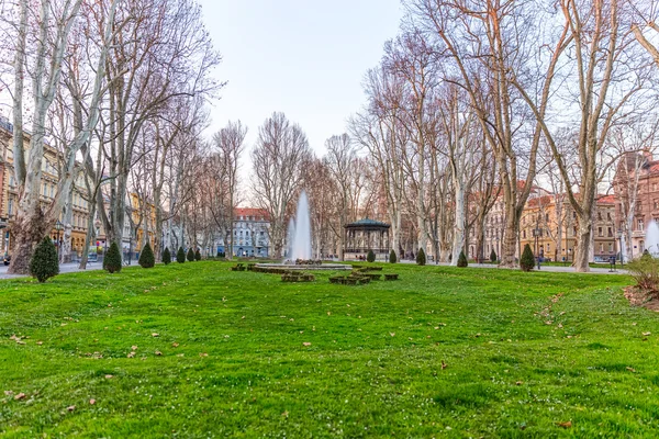 Zagreb Zrinjevac fontän — Stockfoto