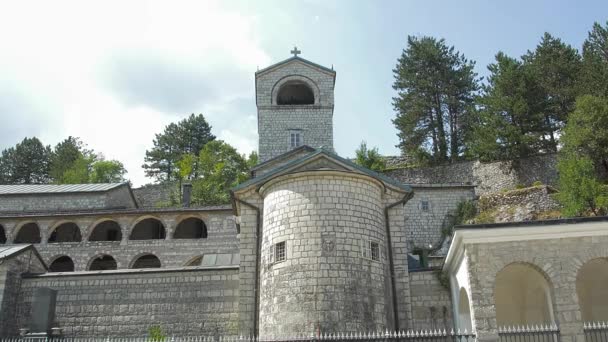 Cetinje eski manastır — Stok video