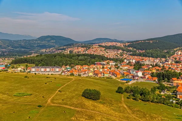 Vista aérea de Podgorica — Fotografia de Stock