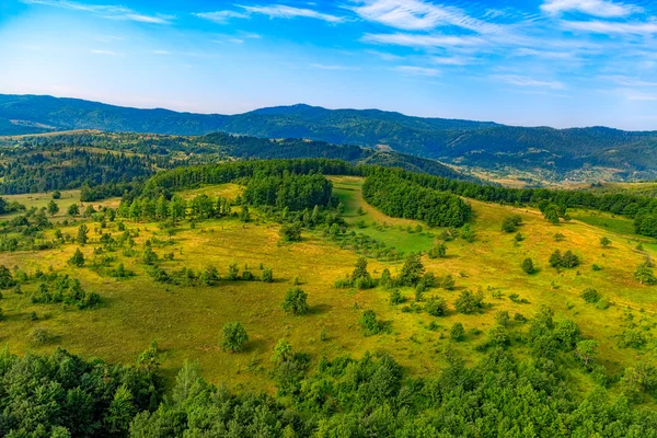 Montenegro bergen helikopter luchtfoto — Stockfoto