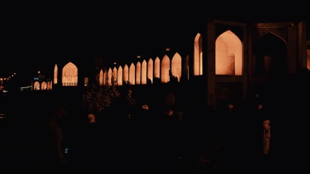 Khaju Bridge Isfahan — Stockvideo