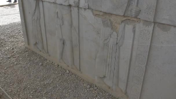 Pared de relieve de Persépolis — Vídeos de Stock