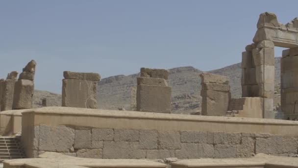 Persépolis velhos portões de pedra — Vídeo de Stock