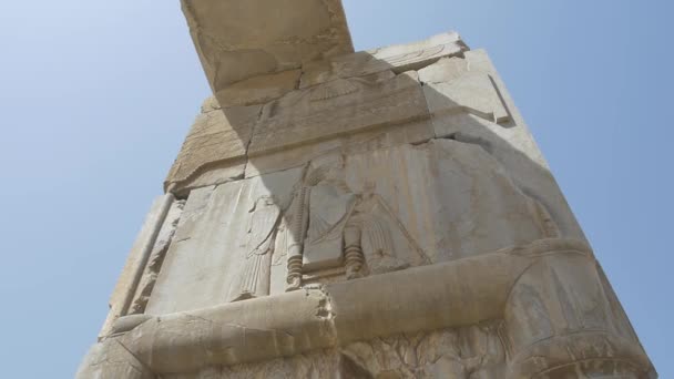 Persépolis velhos portões de pedra — Vídeo de Stock