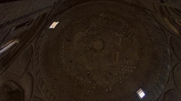 Isfahán Antiguo techo de la mezquita — Vídeos de Stock
