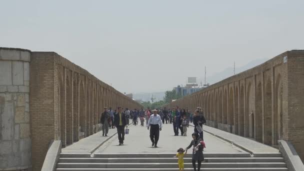 Khaju Bridge Isfahan — Stock Video