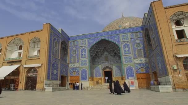 Isfahan Imam Square Lotfollah moskee — Stockvideo