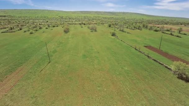 Pakovo Selo land aerial — Stock Video