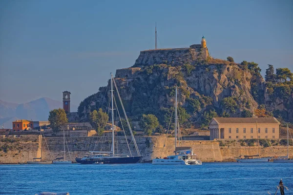 Gamla venetianska fästningen på Korfu stad Grekland — Stockfoto