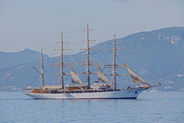 Sea Cloud sailboat sailing Ionian sea Greece