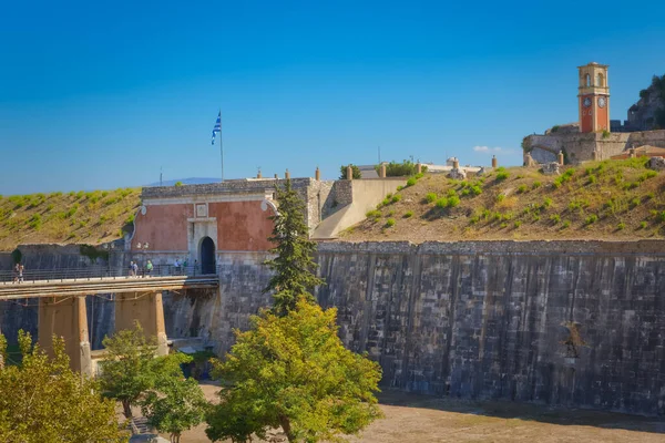 Antiga fortaleza veneziana na cidade de Corfu Grécia — Fotografia de Stock