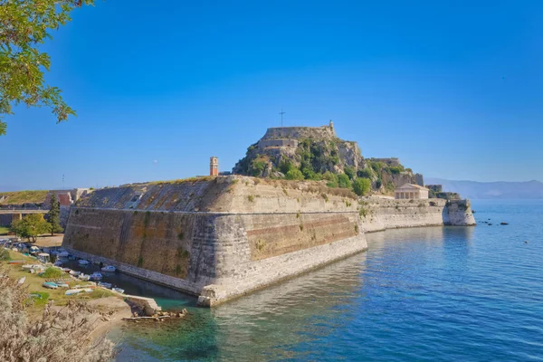 Antiga fortaleza veneziana na cidade de Corfu Grécia — Fotografia de Stock