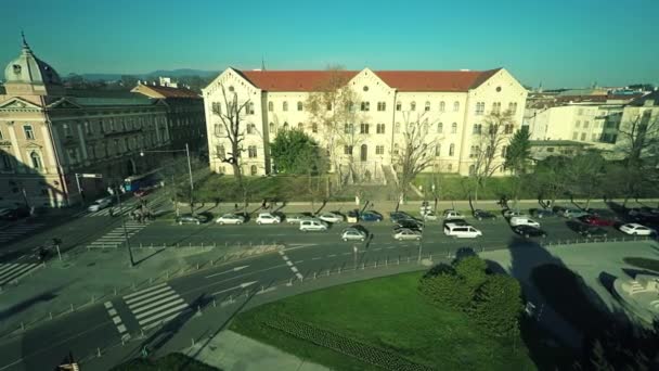 Universidade de Zagreb - aéreo — Vídeo de Stock