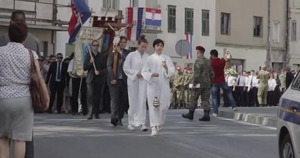 Processione di Sant'Antonio a Knin — Video Stock