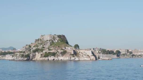 Alte venezianische Festung in Korfu-Stadt Griechenland — Stockvideo