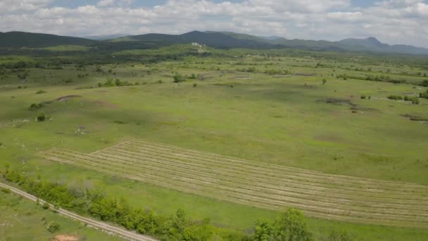 Région de Lika vue aérienne en Croatie — Video