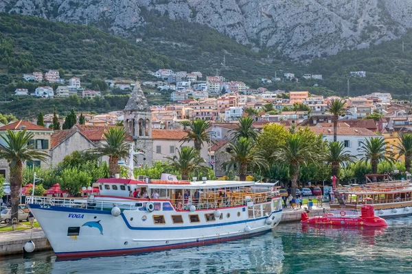 Barca a Makarska — Foto Stock