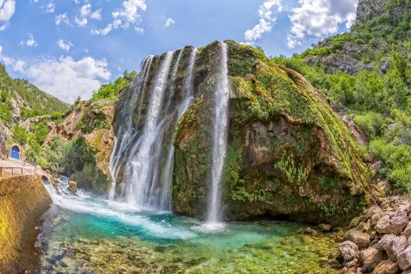 Waterfall Krcic fisheye — Stock Photo, Image