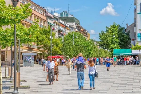 Mother Teresa street in Pristina — Stock Photo, Image