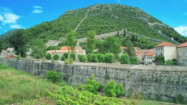 Peljesac Yarımadası 'ndaki Ston, hava durumu. — Stok video