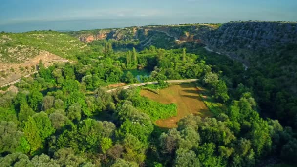 Brljan lake, aerial — Stock Video