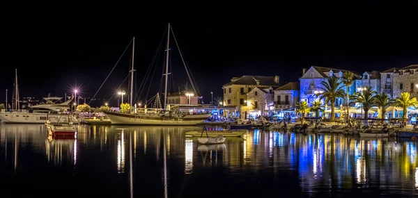 Supetar port by night — Stock Photo, Image