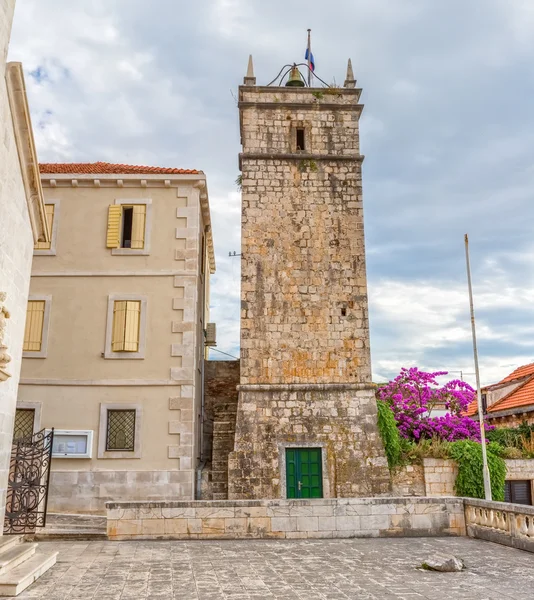 Supetar vecchia torre dell'orologio Leroj — Foto Stock