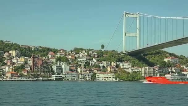 Istanbul zweite Brücke — Stockvideo