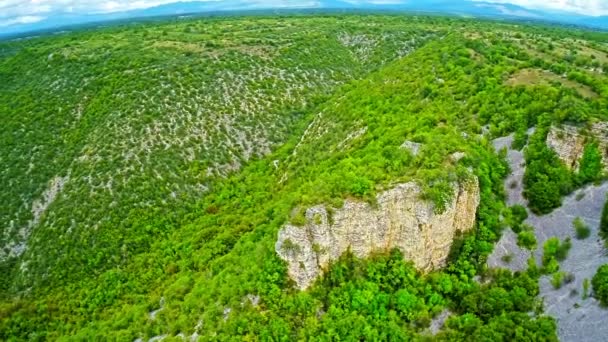 Bogocin Festung, mittelalterliche Überreste Luftaufnahme — Stockvideo