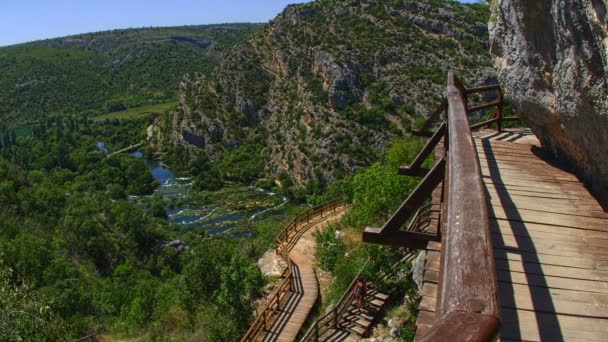 Krka nature park trail — Stock Video