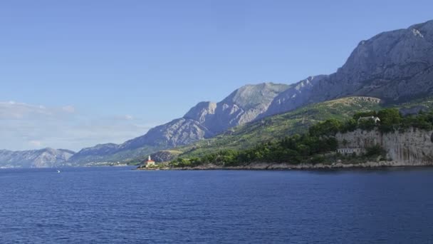 Lighthouse near Makarska — Stock Video