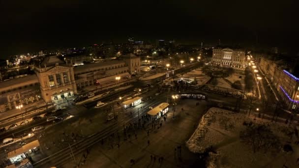 Main train station in the center of Zagreb — Stock Video