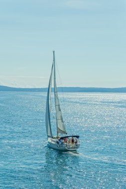 Sailing Adriatic sea clipart