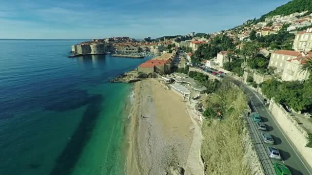 Dubrovnik'in eski şehir panoraması — Stok video