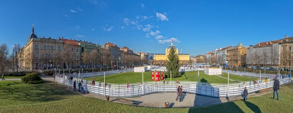 König Tomislav Platz in Zagreb — Stockfoto