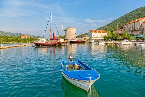 Mali Ston kikötő a Peljesac félsziget — Stock Fotó