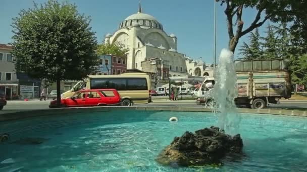 Mihrimah sultan moschee in istanbul — Stockvideo