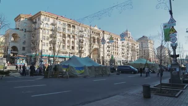 Euromaidan revolutie in kiev — Stockvideo