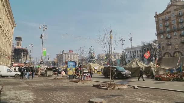 Euromaidan-Revolution in Kiew — Stockvideo