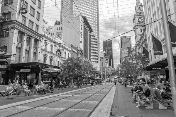 Calle de Bourke de Melbourne — Foto de Stock