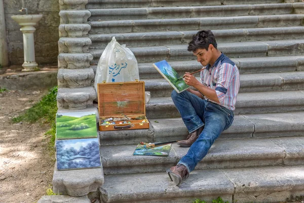 Pintura de pintor en el parque —  Fotos de Stock