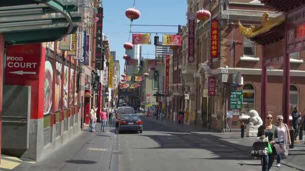 Chinatown ana cadde üzerinde Rating — Stok video