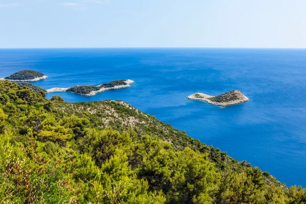 Paesaggio Adriatico sull'isola di Mljet — Foto Stock